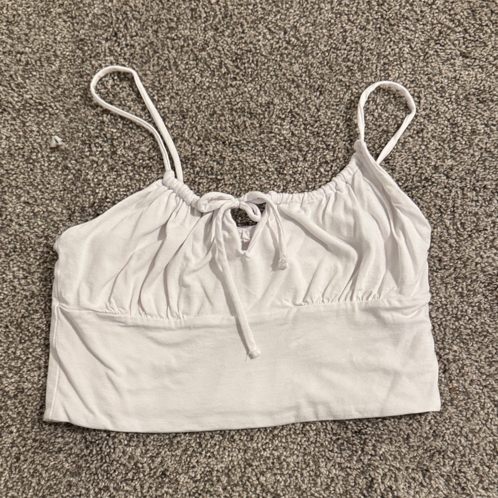 Cotton On White Tie-Front Tank Top